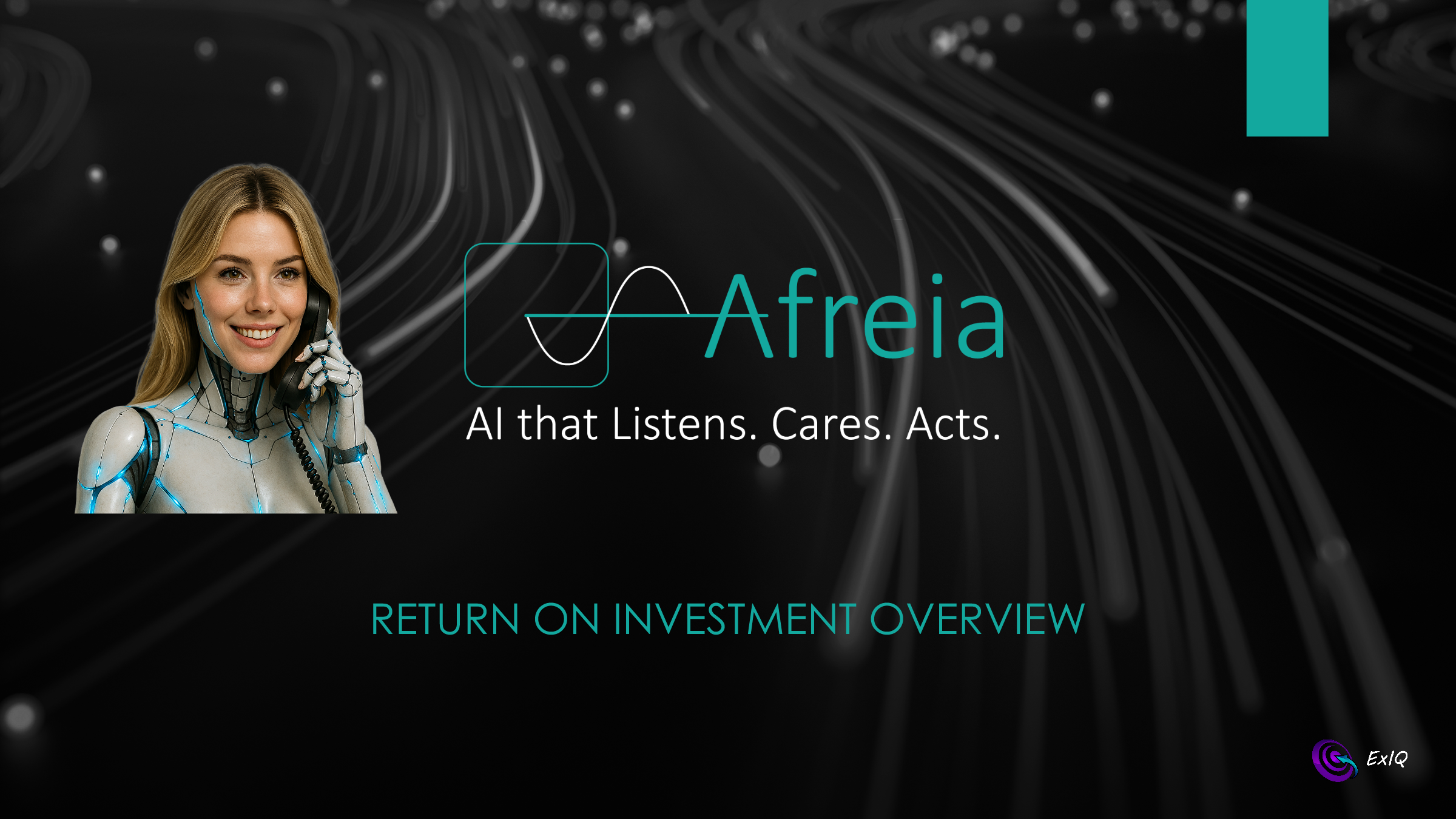 Afreia AI voice receptionist return on investment overview cover.