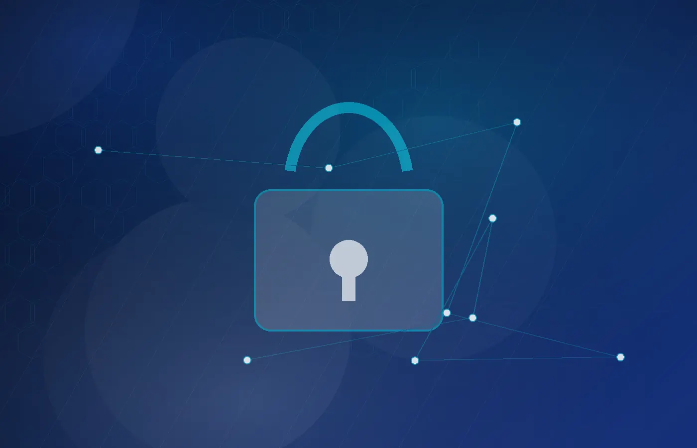 Abstract privacy and data-control visual showing protected information flows.